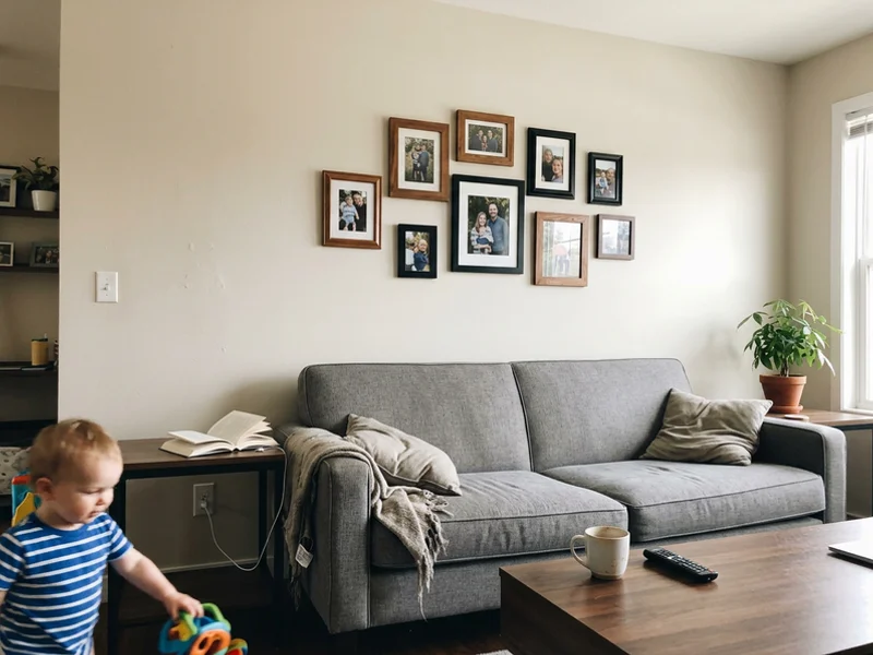 Finished Round Rock living room wall with an invisible drywall repair